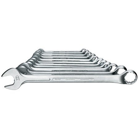 Combination Wrench Set, 11 Pcs., 8-22mm, Finish: Chrome Plated